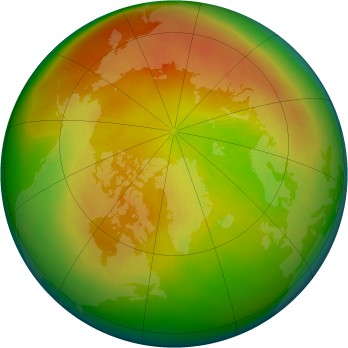 Arctic ozone map for 2004-04